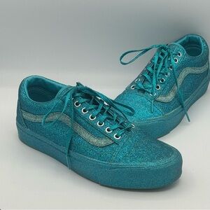 Rare Vans Opening Ceremony x Old Skool LX Sneakers Glitter Pack Sea Blue Teal